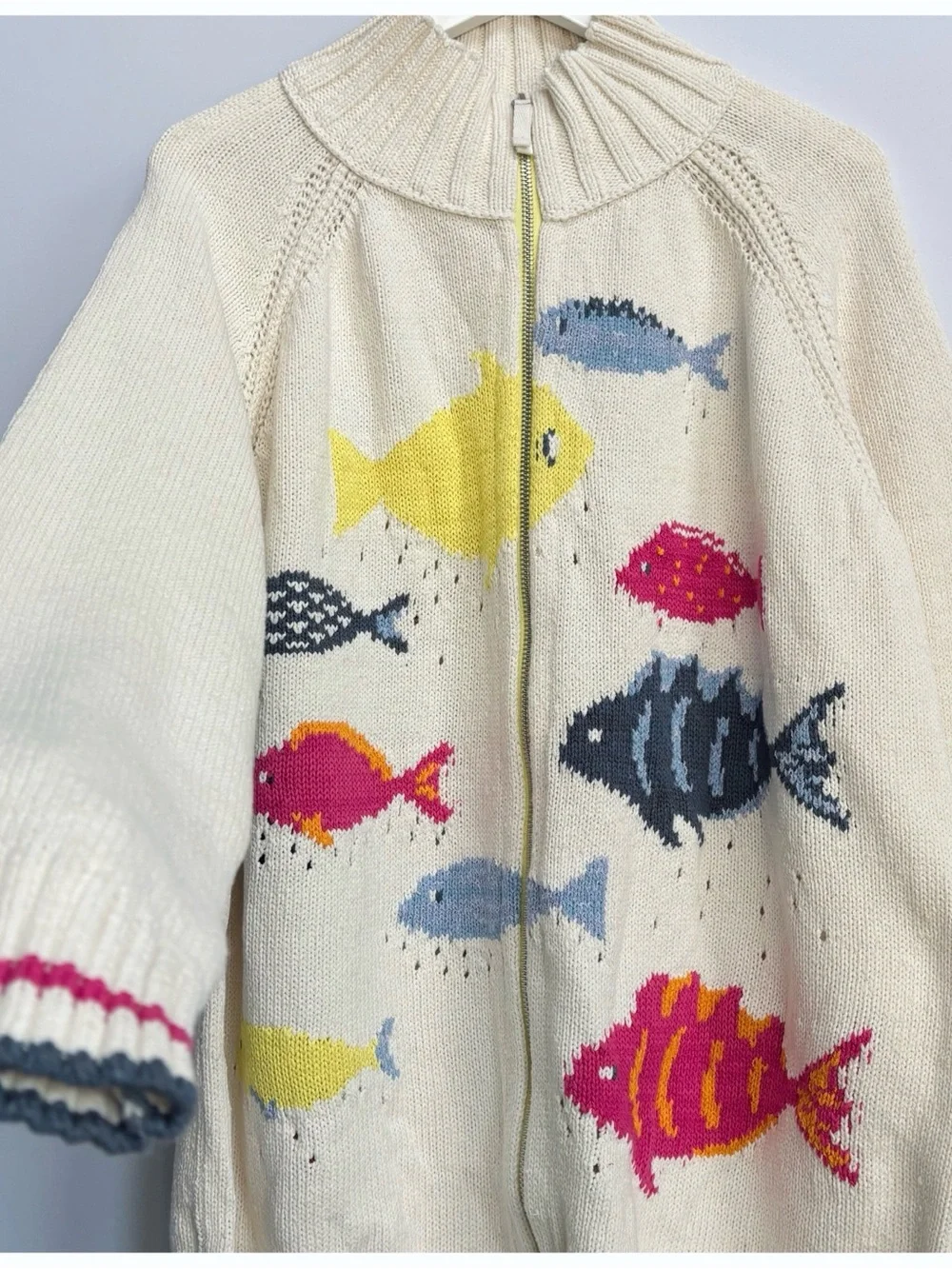 NWT Anthropologie Pilcro Fish Icon Full Zip Cardigan - Picture 5 of 14